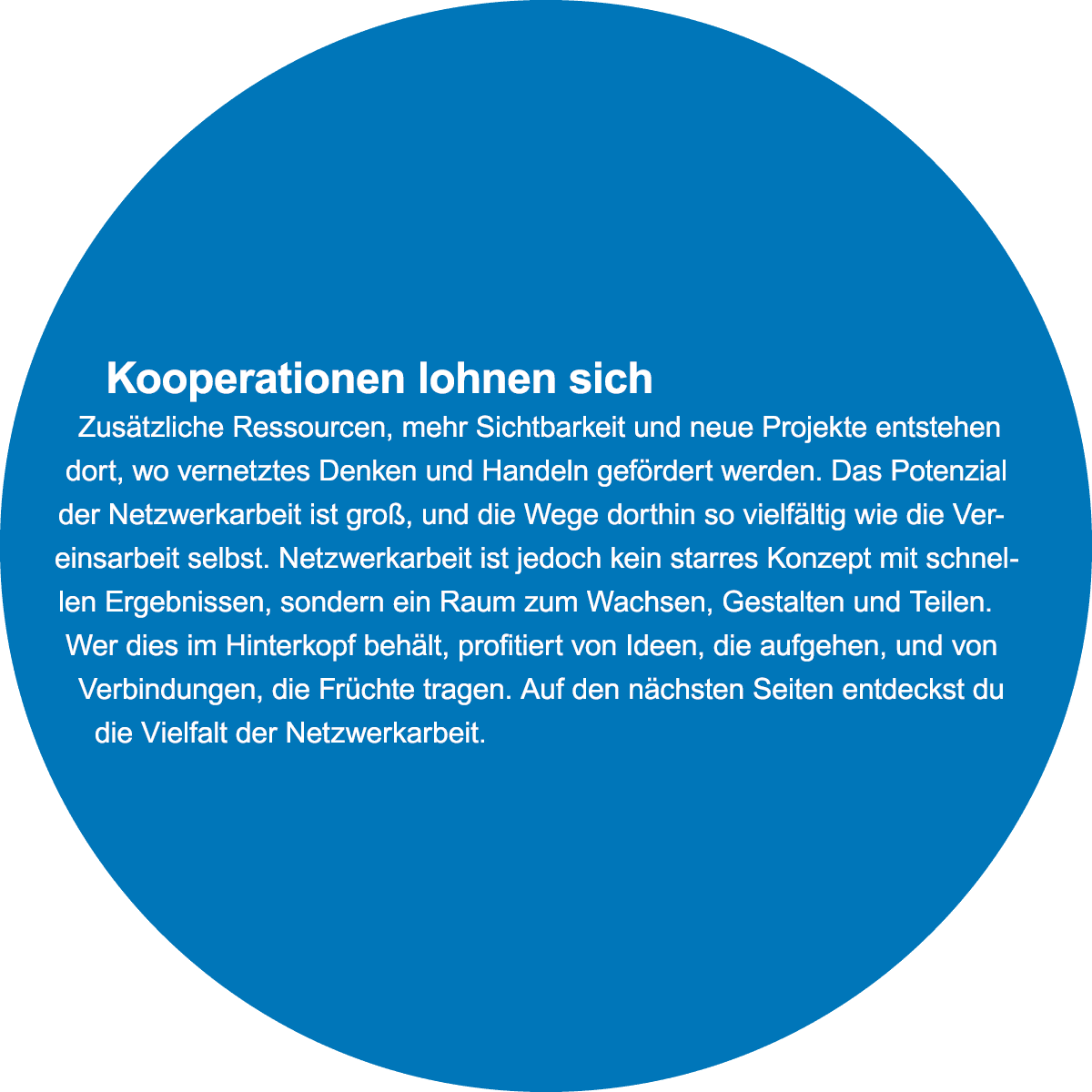  Kooperationen lohnen sich Zus tzliche Ressourcen, mehr Sichtbarkeit und neue Projekte entstehen dort, wo vernetztes ...